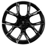 MB Design KX1 shiny black polished Wheel 9x21 - 21 inch 5x120 bolt circle