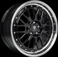 MB Design LV1 black shiney polished Wheel 7x17 - 17 inch 5x112 bolt circle