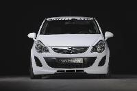 front lip spoiler Rieger Tuning 3-5 door with middle openings fits for Opel Corsa D