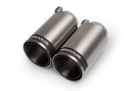 Remus Stainless steel tail pipe set 2 tail pipes Ø 84 mm Street Race, straight, carbon insert, with adjustable spherical clamp connection fits for _Endrohre 2 Endrohre Street Race