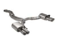 Remus Racing sport exhaust left and Racing sport exhaust right (without tail pipes), with vacuum operated valves, fits into the original skirt using integrated tail pipes, without homologation fits for Audi RS4 2,9l 331kW Quattro (DECA, mit OPF) ab 01/201
