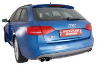 Remus sport exhaust left with 2 tail pipes Ø 84 mm angled fits for Audi S4 3,0l 245kW Quattro (4WD)