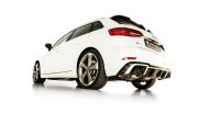 Remus Centered sports silencer for left/right system (without tailpipes) with 2 integrated flaps, incl. (EC) approval fits for Audi RS3 2.5l 294kW 2017=> (DAZA Euro 6b)