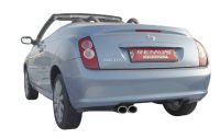 Remus sport exhaust with 2 tail pipes 82x67 mm fits for Nissan Micra 1,4l 16V 65kW