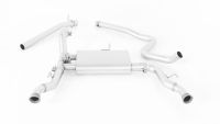 Remus Cat-back sport exhaust system, fits into the original skirt using integrated tail pipes, with integrated valves, incl. EC type approvalOriginal tube Ø 60 mm - REMUS tube Ø 65 mmIt is not permissible to activate the valve on public roads as per the E