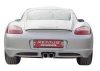 Remus RACING stainless steel sport exhaust system L/R, no catalytic convertor, 2 chromed stainless steel tips Ø 90 mm fits for Porsche Boxster 2,7l 176kW