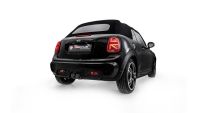 Remus REMUS cat-back-system consisting of 1 front silencer replacement tube, 1 connection tube and sport exhaust centered with integrated valve and remote control (without tail pipes) and EEC homologation, pipe Ø 70 mm fits for Mini Cooper S 2,0l T