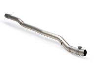 Remus REMUS cat back system consisting of 1 front silencer replacement tube, 1 connection tube and sport exhaust centered with integrated valve and remote control (without tail pipes) and EEC homologation, pipe : 70 mm fits for BMW 1er F40 (F1H) 2,0l Turb