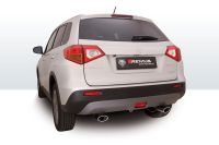 Remus sport exhaust with left/right each 1 tail pipe 120x74 mm angled fits for Suzuki SX4 1,6l 88kW (4WD)