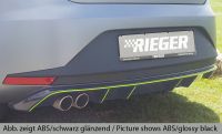 Rieger rear apron black for dual tips left fits for Seat Leon 5F