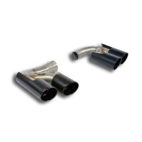 Supersprint endpipe kit right OO100 + left OO100 BLACK fits for PORSCHE 958 CAYENNE S E-Hybrid 3.0T V6 (333 PS - 416 PS) 2014 -> 2018