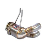 Supersprint pre muffler sport  with sport catalyst left fits for PORSCHE 991 Carrera GTS / 4 GTS Cabriolet 3.0i Turbo (450 PS - Modelle mit GPF) 2018 -> (Std. Mid-Exhaust)