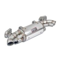 Supersprint Rear sport muffler  right - left with valve fits for PORSCHE 992 Turbo S Convertible (3.8L - 650 PS - Modelle mit GPF) 2020 -> (mit klappe)